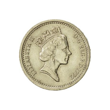 1992 ONE POUND ELIZABETH II COIN